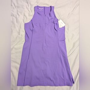 Spanx Zip Front Racerback Dress Vibrant Violet sz L